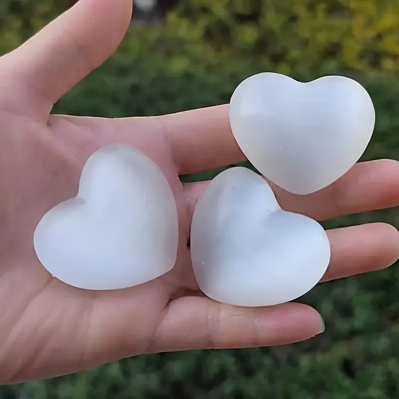 Селенітове серце 40–43 мм – полірований білий кристал Київ - фото 4