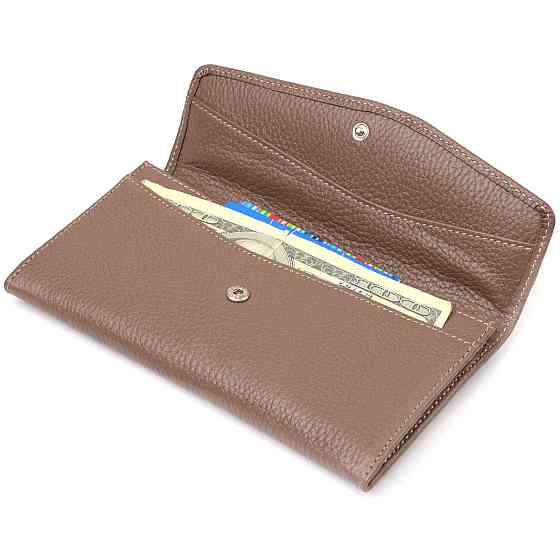 Практичное женское портмоне из натуральной кожи флотар CANPELLINI 21695 Бежевое Киев