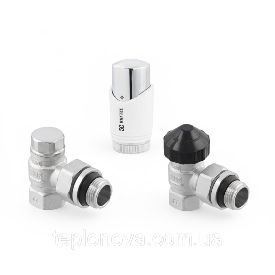 Комплект термостатических клапанов угловой Raftec KTU11 Chrome Черновцы