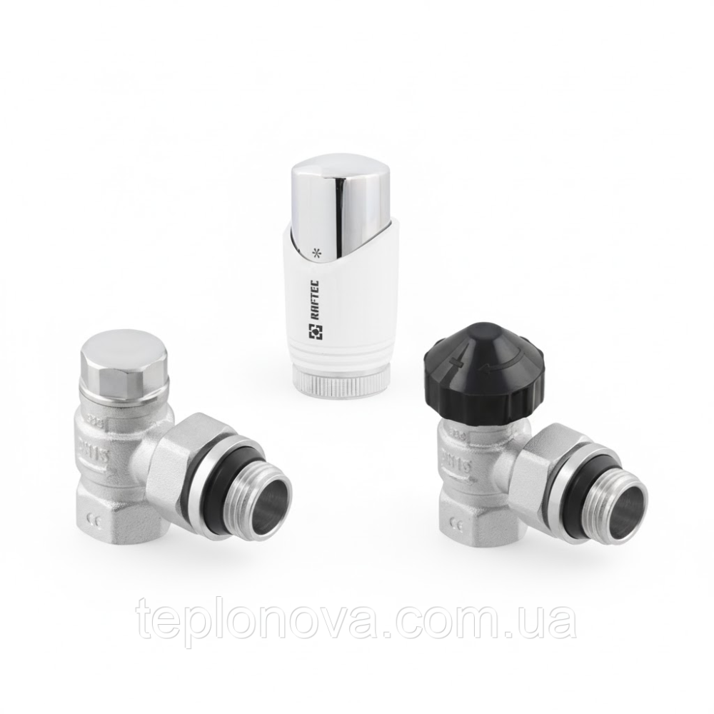 Комплект термостатических клапанов угловой Raftec KTU11 Chrome Черновцы - изображение 5
