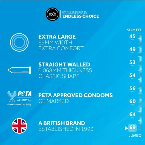 Презервативи - EXS Jumbo Extra Large Condoms, 12 шт. Sex Aura Київ