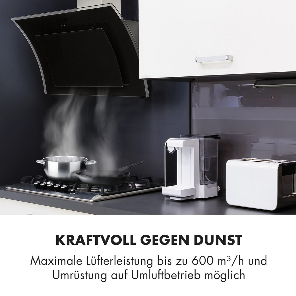 Вытяжка Sabia 90 90см 600м³/ч Светодиоды 3 уровня мощности черный черный (Германия, читать описание) Ровно - изображение 7