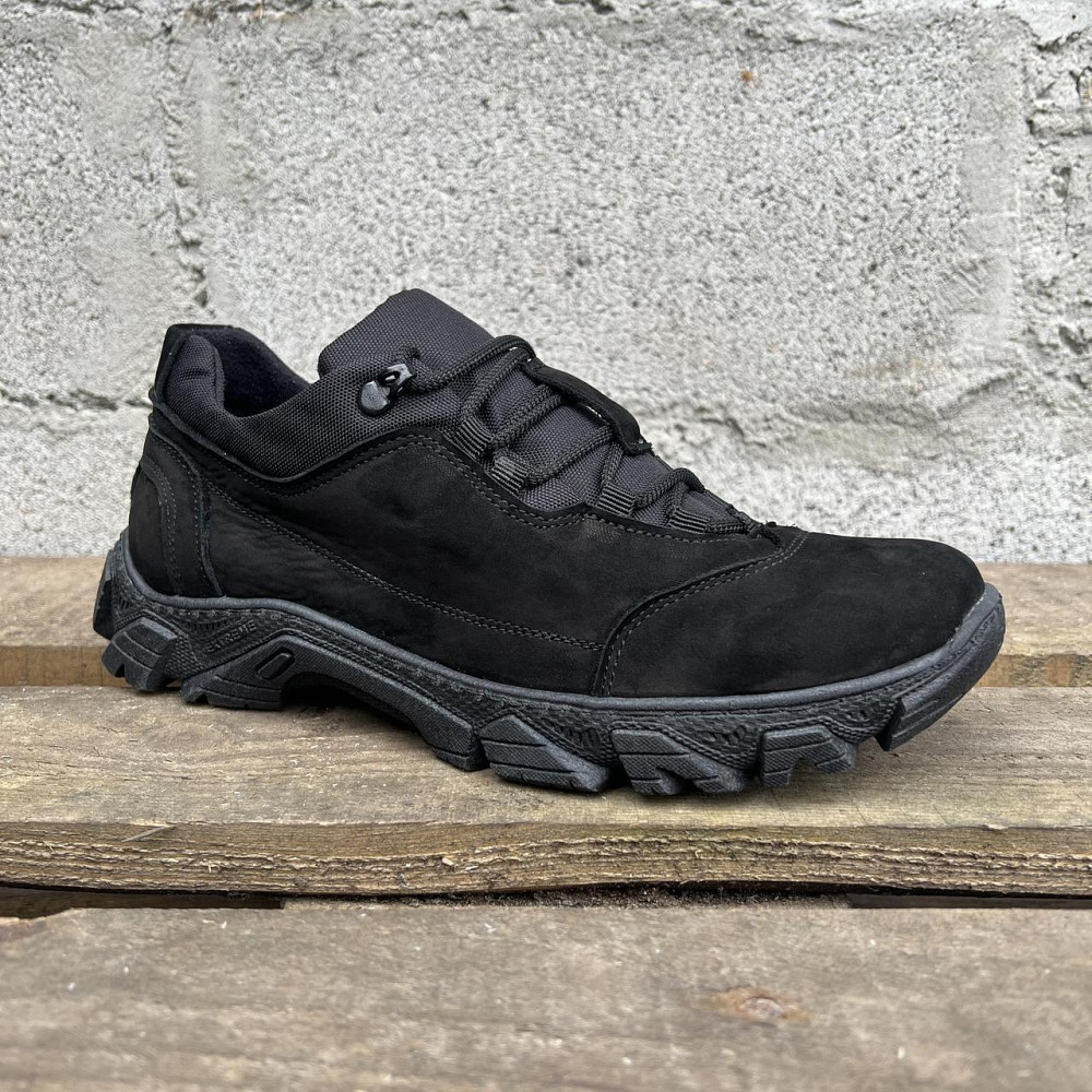 Чоловічі тактичні замшеві демісезонні кросівки, прошиті та проклеєні чорні військові кросівки Львів - фото 7