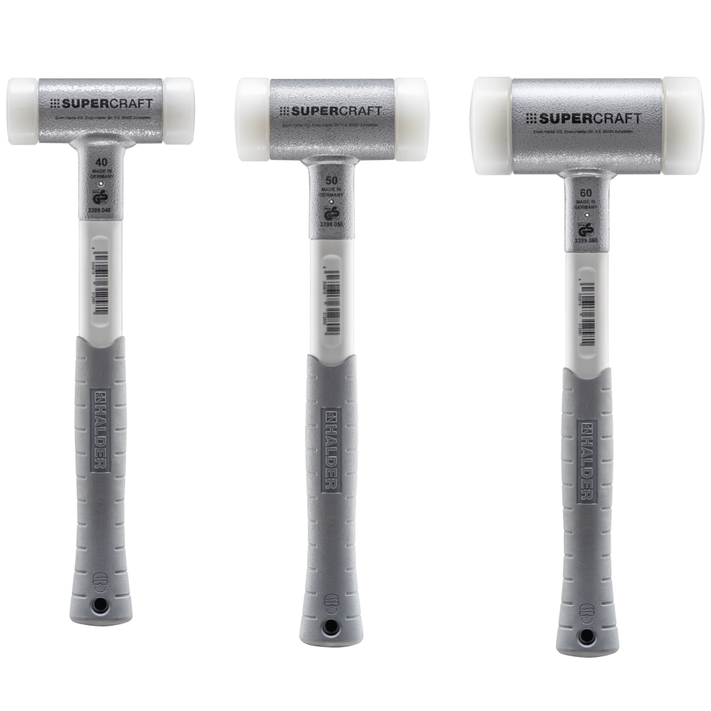 Молоток безынерционный HALDER Supercraft 3399 с трехкомпонентной ручкой,Ø=50 мм, m=1040 г, І=370 мм (3399.050) Одесса - изображение 2