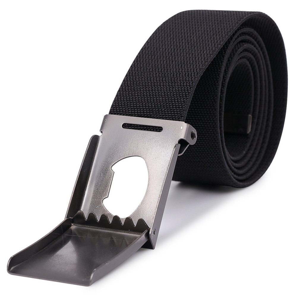 Текстильный ремень для мужчин Vintage 20579 Черный Киев - изображение 3