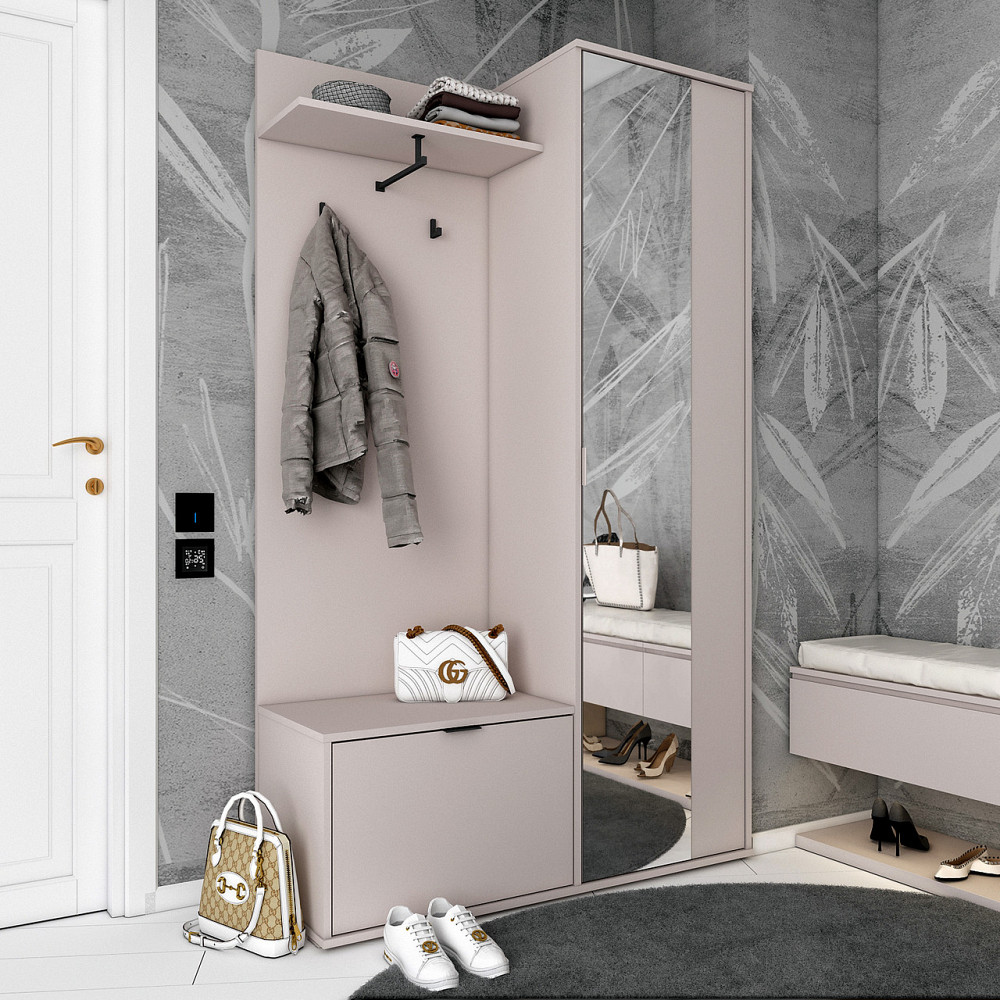 Передпокій Doros Дора Кашемір 1 ДСП/1 Дзеркало 113.5х40х192 DRS-011780 (44900364) Дніпро - фото 6