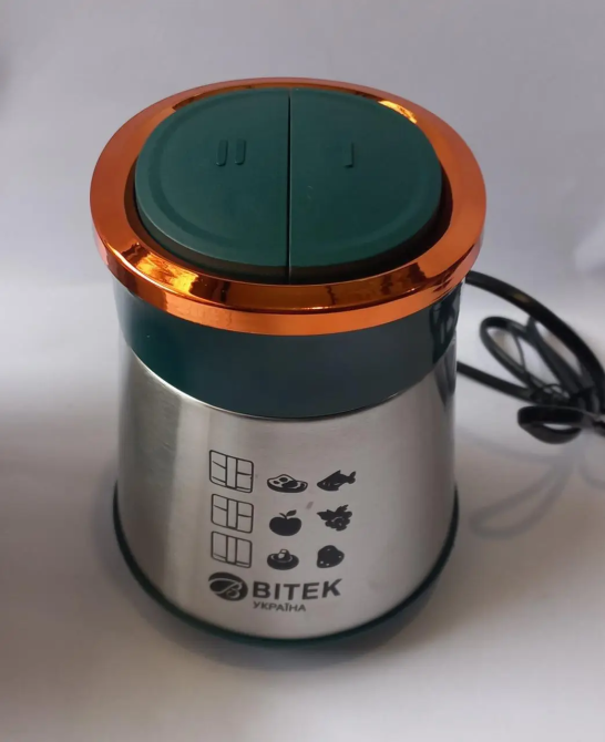 Електричний подрібнювач BITEK BT-7019, потужність 1500 Вт, 2 швидкості, чаша 2 л, метал. TT Одеса - фото 7