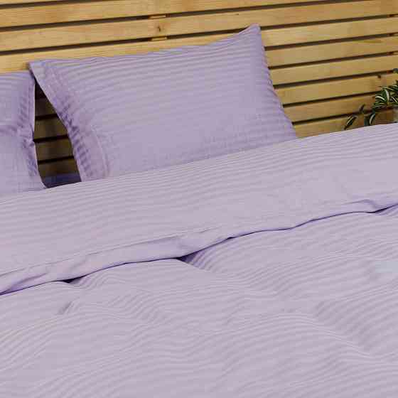 Наволочка страйп сатин на подушку 40х40 см 125 г/м2 YouStar 1 шт. (Ліловий) Суми