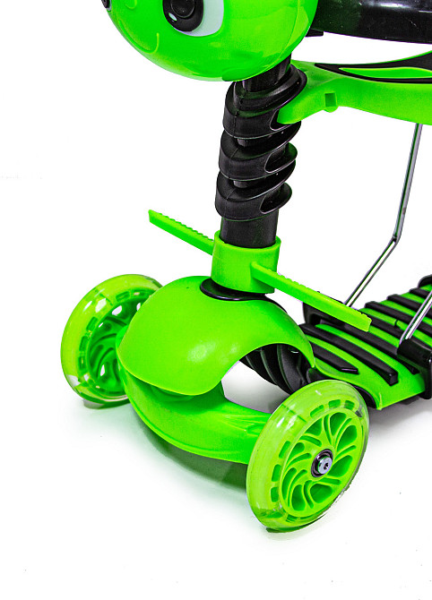 Детский самокат 5 в 1 с защитным бортиком. Салатовый Одесса - изображение 2