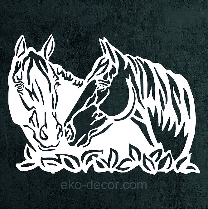 Декоративное настенное Панно «Коні»  Декор на стену 90*66 см, Белый Киев - изображение 4