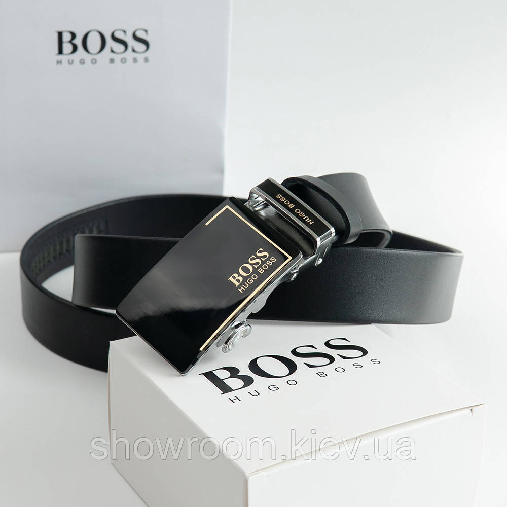 Мужской ремень из натуральной кожи с пряжкой автомат (201) Киев - изображение 3