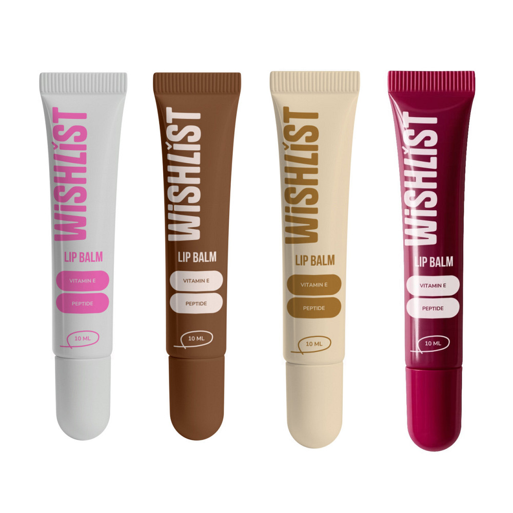 Набор 4 бальзамов-блеск для губ Espresso Noir & Ruby Nectar & Blessed Honey & Crystal Sorbet WishList Lip Gloss Balms Киев - изображение 1