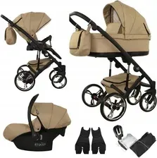 Дитяча коляска Mommo Elite Ekskluzywny Wózek Dziecięcy Wielofunkcyjny - Beżowy 3W1 Київ - фото 1