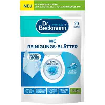Засіб для чищення унітазу Dr. Beckmann Magic Leaves Розчинні серветки Океанський бриз 20 шт. (4008455097114) Вінниця