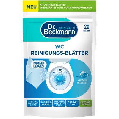Засіб для чищення унітазу Dr. Beckmann Magic Leaves Розчинні серветки Океанський бриз 20 шт. (4008455097114) Вінниця - фото 1