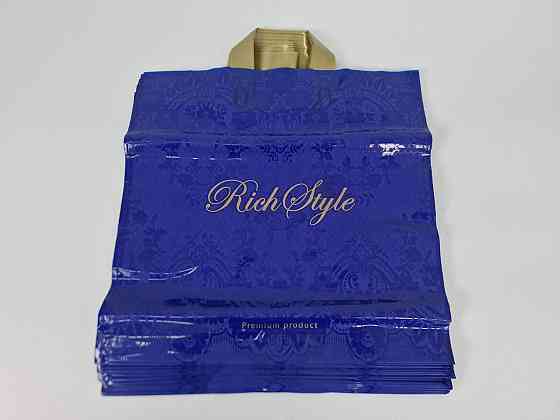 Пакет із петльовою ручкою 40*40 Ажур синій (25 шт.) Харків