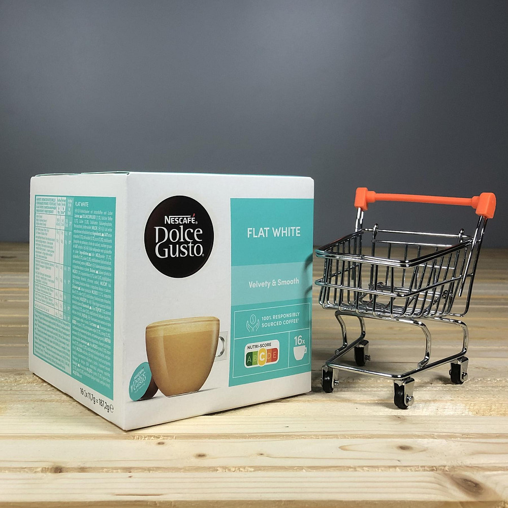 Кофе в капсулах Nescafe Dolce Gusto Flat White 16 шт 160 грамм Виноградов - изображение 1