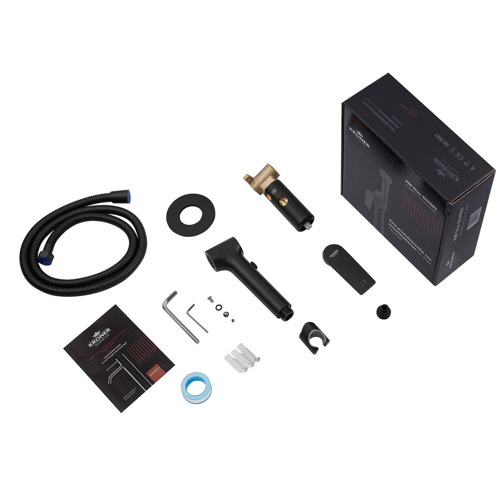 Набір для гігієнічного душу прихованого монтажу зі змішувачем Kroner KRP Graz — SCH082 Київ - фото 8