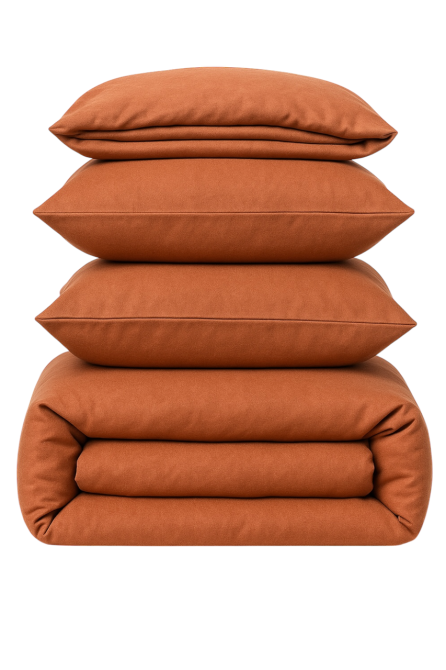 Ecotton Підковдра на блискавці Ecotton двоспальна 175х215 см фланель з бавовни Coral помаранчев Коломия - фото 2