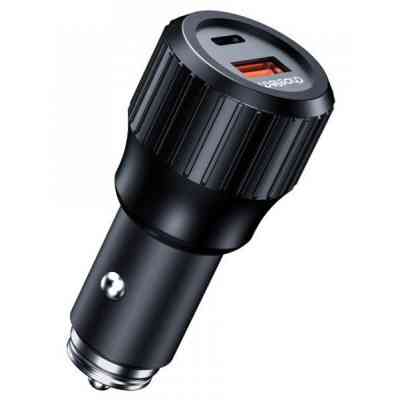 Зарядний пристрій Choetech car USB-A/USB-C 63W QC3.0/PD/PPS black (TC0010-BK) Вінниця