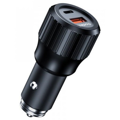Зарядное устройство Choetech car USB-A/USB-C 63W QC3.0/PD/PPS black (TC0010-BK) Винница - изображение 1