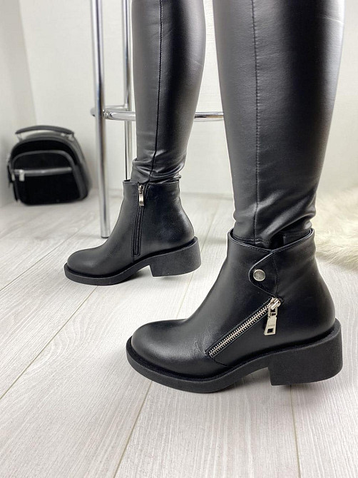 Черевики жіночі D and V чорні натуральна шкіра висота 11см размер 40р (2196) Коломыя - изображение 1