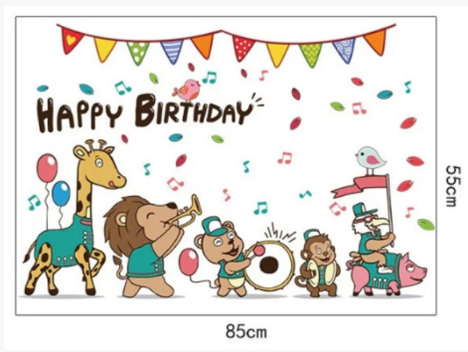 Інтер'єрна наклейка дитяча Happy Birthday Київ - фото 7