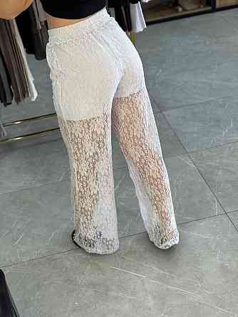 Жіночі мереживні штани на гумці з кишенями гіпюр 46/48 Одеса