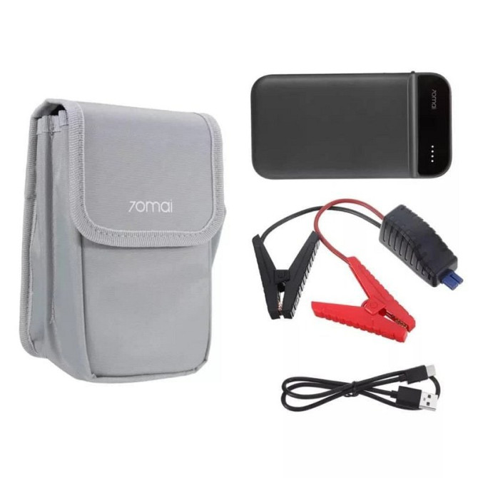 Автомобільний пуско-зарядний пристрій Xiaomi 70mai jump starter Midrive PS01 11000 mAh (Чорний) Николаев - изображение 8
