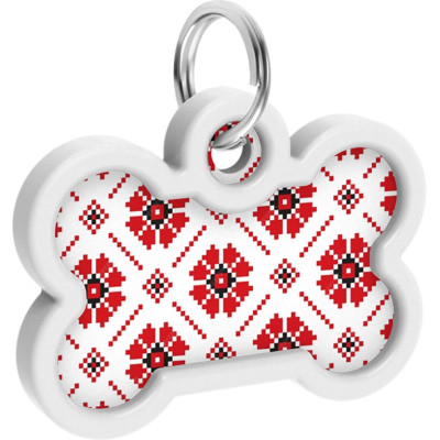 Адресник для тварин WAUDOG Smart ID з QR паспортом "Вишиванка", кістка 40х28 мм (231-4033) Вінниця - фото 4