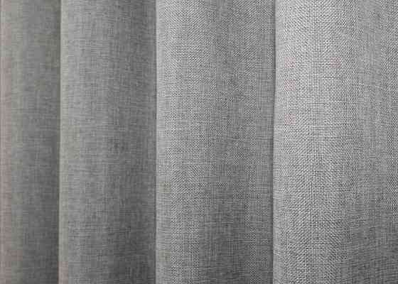 Комплект коротких штор VR-Textil Лен Мешковина № 1016ш Светло-серый 130х170 см 2 шт (35-0286) Киев