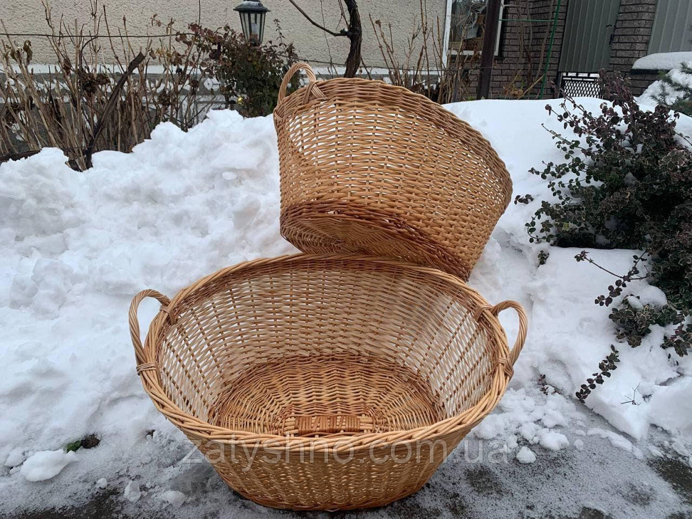 Большая плетеная корзина с ручками Киев - изображение 8