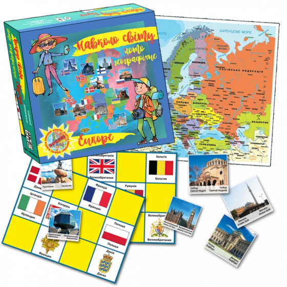 УЦІНКА! Настільна гра "Навколо світу. Лото географічне. ЄВРОПА" MKB0144-UC Вінниця