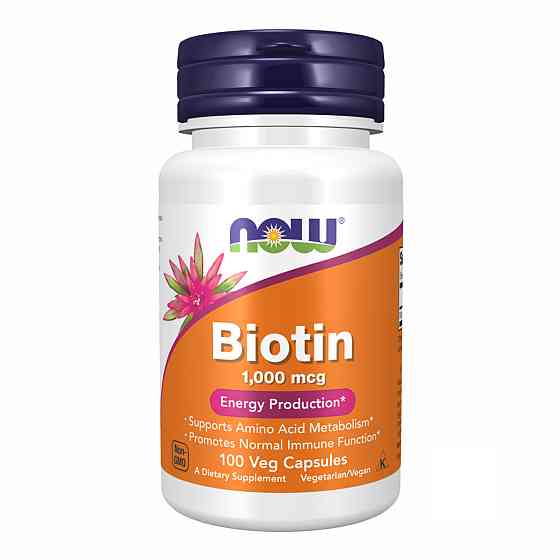 Биотин для волос Now Foods Biotin 1000mcg 100 vcaps Киев