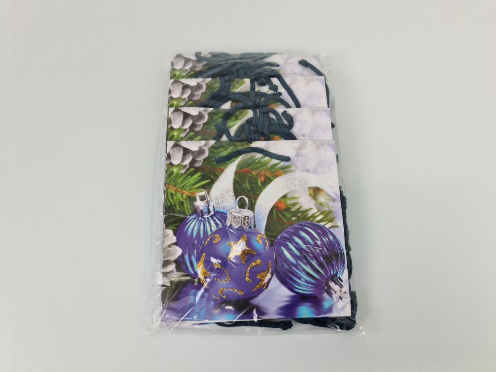 Новогодние, бумажные ,подарочные  пакеты с ручкой Чашка 16/16/8-019 (12 шт) Харьков - изображение 4