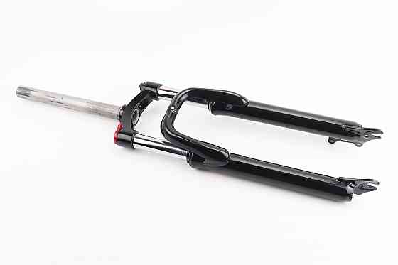 Вилка 26 "амортизаційна, без різьби 1-1/8" (28,6мм), шток 260мм, з ходом 75мм, Disk-brake, M Lockout, чорна LJ-644 Київ