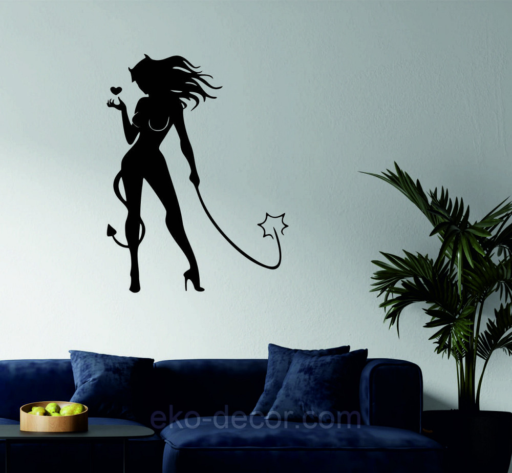 Декоративное настенное Панно «Дьяволица», Декор на стену 90*68 см, Черный Киев - изображение 4