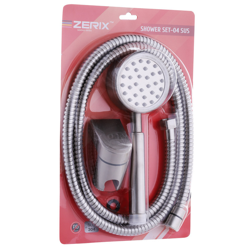 Набір для душу Zerix Shower SET-04 (лейка, шланг, кронштейн) ZX3099 Харків - фото 3