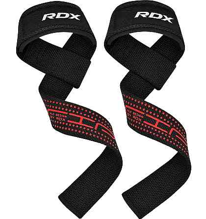 Лямки для тяги RDX 4 Gym Cotton для надійного хвату та захисту зап'ястя у тренажерному залі та важкій атлетиці Київ