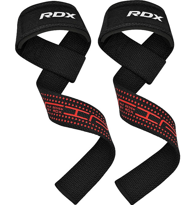 Лямки для тяги RDX 4 Gym Cotton для надійного хвату та захисту зап'ястя у тренажерному залі та важкій атлетиці Київ - фото 1