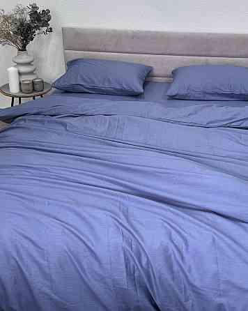 Ecotton Простирадло на резинці Ecotton 180х200 см із сатину (арт. 15-5205 Aqua Grey) синій Коломыя