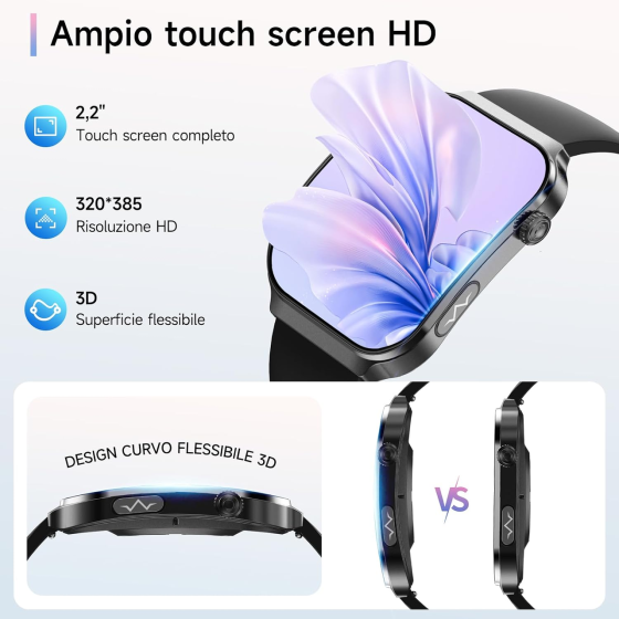 Смарт-часы Lgnitek A2 2,2″ с ЭКГ, Bluetooth-звонками, SpO2, пульсом, давлением, HRV, 120+ спортрежимами, IP67 Киев