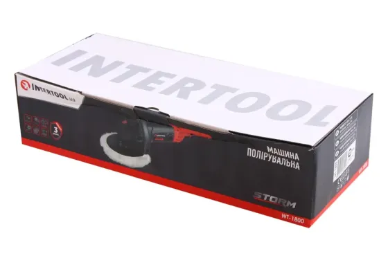 Шліфів 180 мм, 220В, 1400 Вт, 800-3200 об/мін Intertool Storm Вінниця