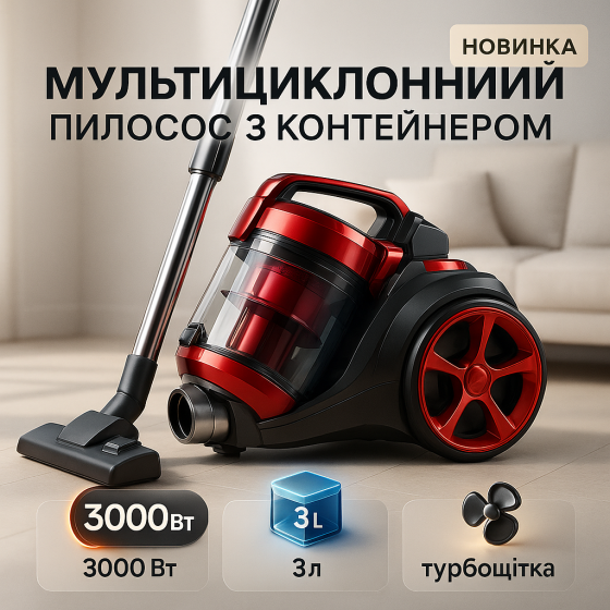 Пылесос для работы по хозяйству Crownberg CB-0114 3000Вт 3л, Пылесосы для дома топ YR-25 Львов