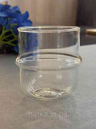 Склянка стильна скляна "Матча-латте" 330 мл прозора для дому та ресторану 8030-284 Київ