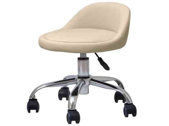 Стілець для майстра педикюру на колесах модель 348, регулювання висоти Київ