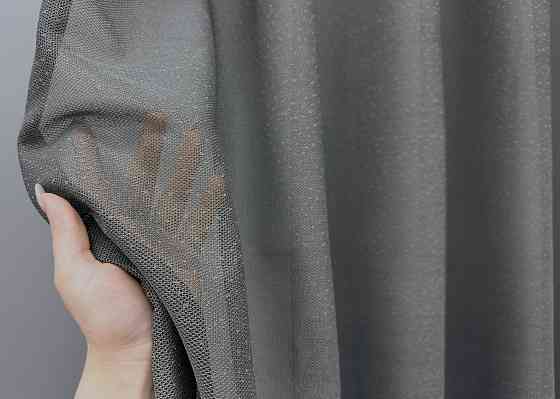 Тюль VR-Textil 1642т Greta Жаккард Графитовый 300х270 см (42-0604) Киев