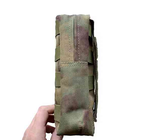 Мужская тактическая камуфляжная поясная сумка 1 карман 21 на 11 см зеленый камуфляжный Киев