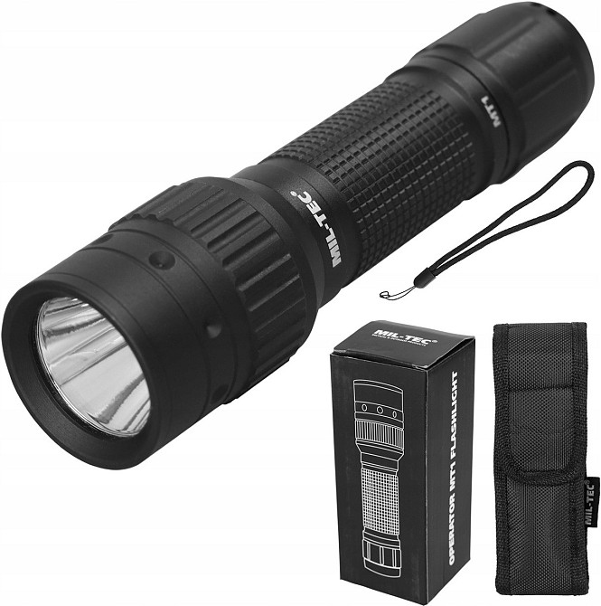 Тактичний Ліхтар 350 люмен з чохлом Mil-Tec від Sturm "Operator MT1" (15152900) Живлення 3 батарейки ААА Нововолинськ - фото 1