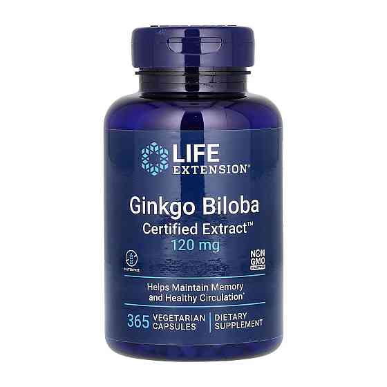 Екстракт гінкго білоба Ginkgo Biloba Certified Extract 120mg 365 vcaps Київ